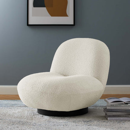 Modway EEI-5486 Kindred Boucle Upholstered Upholstered Fabric Swivel Chair Modway