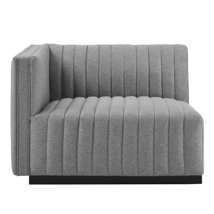 Modway EEI-5491 Conjure Channel Tufted Upholstered Fabric Left-Arm Chair Modway