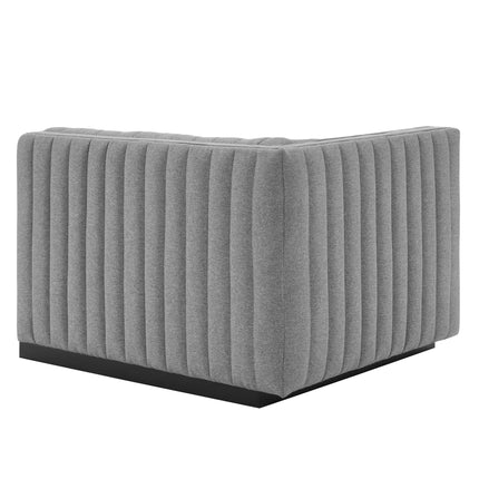 Modway EEI-5491 Conjure Channel Tufted Upholstered Fabric Left-Arm Chair Modway