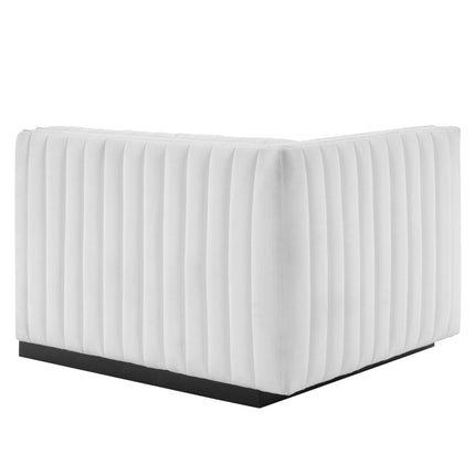 Modway EEI-5491 Conjure Channel Tufted Upholstered Fabric Left-Arm Chair Modway