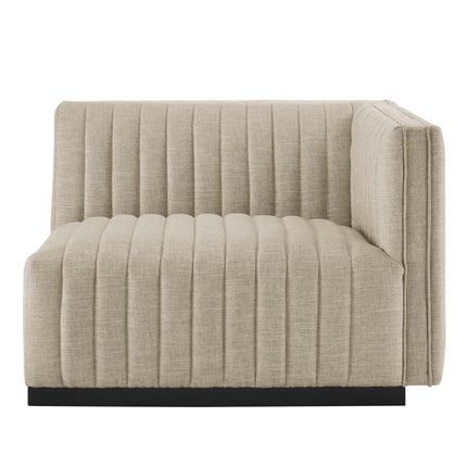 Modway EEI-5493 Conjure Channel Tufted Upholstered Fabric Right-Arm Chair Modway