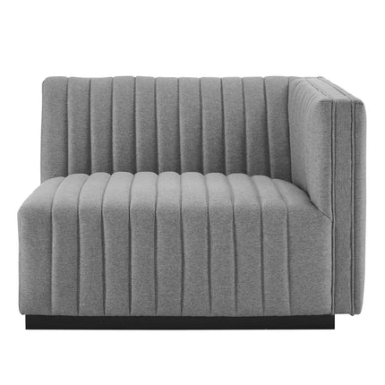 Modway EEI-5493 Conjure Channel Tufted Upholstered Fabric Right-Arm Chair Modway