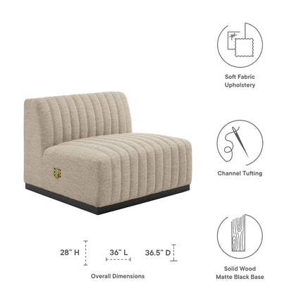 Modway EEI-5495 Conjure Channel Tufted Upholstered Fabric Armless Chair Modway