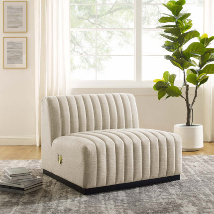 Modway EEI-5495 Conjure Channel Tufted Upholstered Fabric Armless Chair Modway