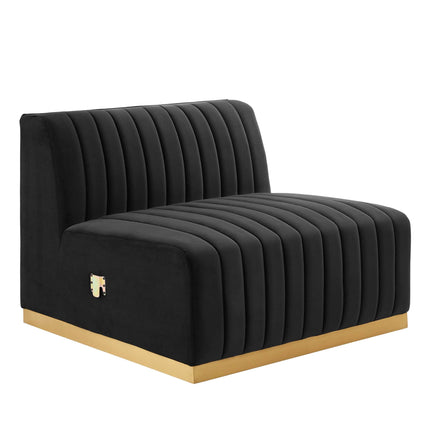 Modway EEI-5504 Conjure Channel Tufted Performance Velvet Armless Chair Modway