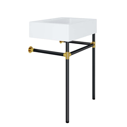 Modway EEI-5537 Redeem 24" Wall-Mount Black Stainless Steel Bathroom Vanity Modway