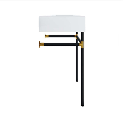 Modway EEI-5537 Redeem 24" Wall-Mount Black Stainless Steel Bathroom Vanity Modway