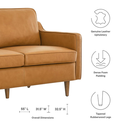 Modway EEI-5554 Impart Genuine Leather Loveseat Modway