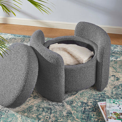 Modway EEI-5561 Nebula Boucle Upholstered Ottoman Modway