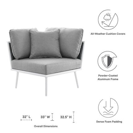 Modway EEI-5567 Stance Outdoor Patio Aluminum Corner Chair - Plaza Home Decor
