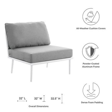Modway EEI-5568 Stance Outdoor Patio Aluminum Armless Chair - Plaza Home Decor