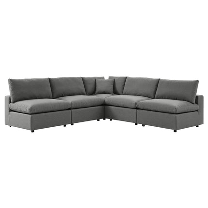 Modway EEI-5587 Commix 5-Piece Outdoor Patio Sectional Sofa Modway