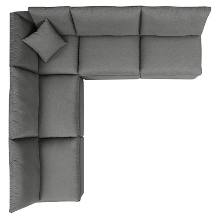 Modway EEI-5587 Commix 5-Piece Outdoor Patio Sectional Sofa Modway