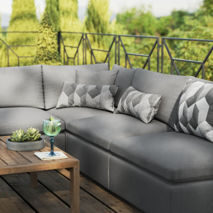 Modway EEI-5587 Commix 5-Piece Outdoor Patio Sectional Sofa Modway