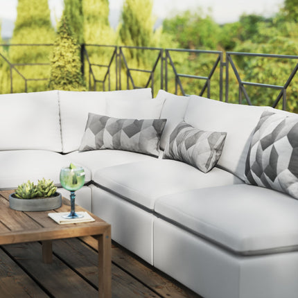 Modway EEI-5587 Commix 5-Piece Outdoor Patio Sectional Sofa Modway