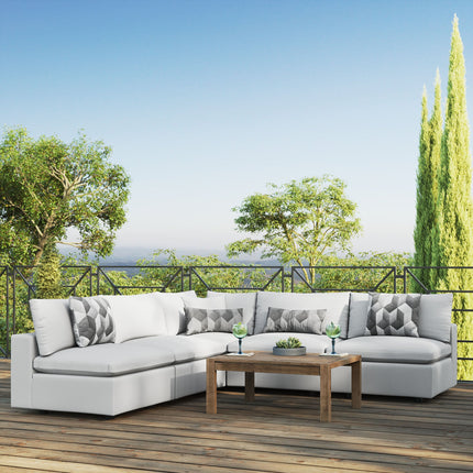 Modway EEI-5587 Commix 5-Piece Outdoor Patio Sectional Sofa Modway