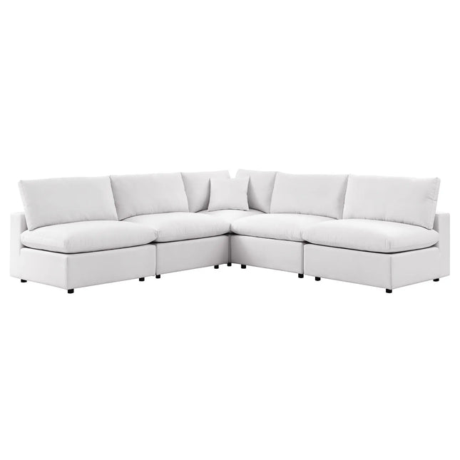 Modway EEI-5587 Commix 5-Piece Outdoor Patio Sectional Sofa Modway