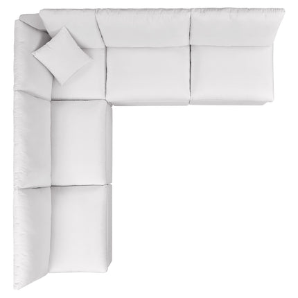 Modway EEI-5587 Commix 5-Piece Outdoor Patio Sectional Sofa Modway