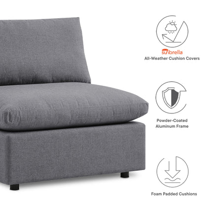 Modway EEI-5588 Commix 5-Piece Sunbrella® Outdoor Patio Sectional Sofa Modway