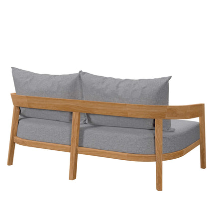 Modway EEI-5601 Brisbane Teak Wood Outdoor Patio Loveseat Modway