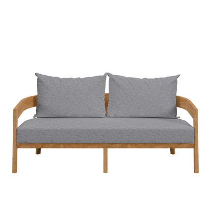 Modway EEI-5601 Brisbane Teak Wood Outdoor Patio Loveseat Modway