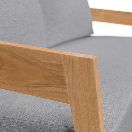Modway EEI-5601 Brisbane Teak Wood Outdoor Patio Loveseat Modway