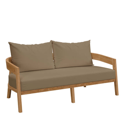 Modway EEI-5601 Brisbane Teak Wood Outdoor Patio Loveseat Modway