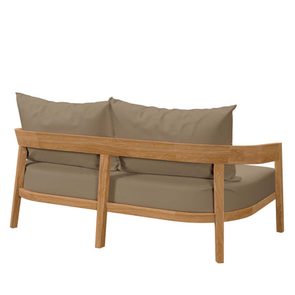 Modway EEI-5601 Brisbane Teak Wood Outdoor Patio Loveseat Modway