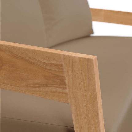 Modway EEI-5601 Brisbane Teak Wood Outdoor Patio Loveseat Modway