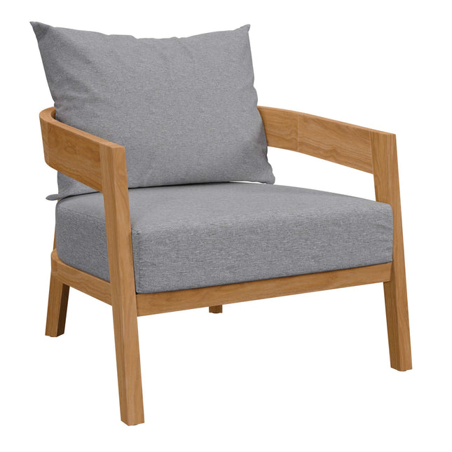 Modway EEI-5602 Brisbane Teak Wood Outdoor Patio Armchair Modway