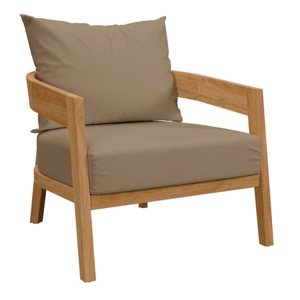 Modway EEI-5602 Brisbane Teak Wood Outdoor Patio Armchair Modway