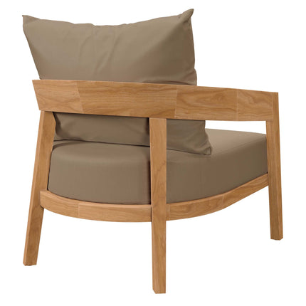 Modway EEI-5602 Brisbane Teak Wood Outdoor Patio Armchair Modway