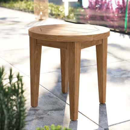 Modway EEI-5604 Brisbane Teak Wood Outdoor Patio Side Table Modway
