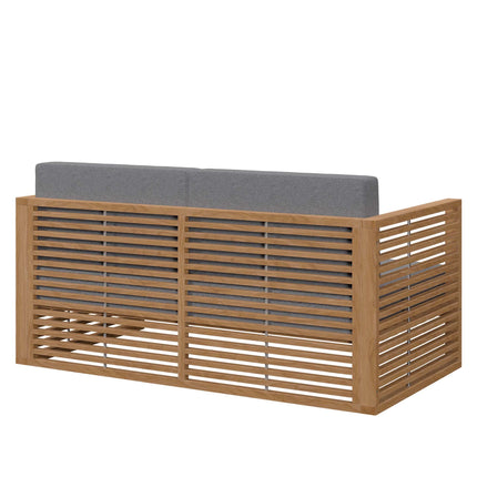 Modway EEI-5605 Carlsbad Teak Wood Outdoor Patio Loveseat Modway