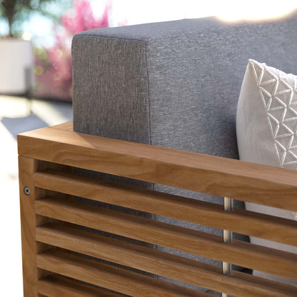 Modway EEI-5605 Carlsbad Teak Wood Outdoor Patio Loveseat Modway