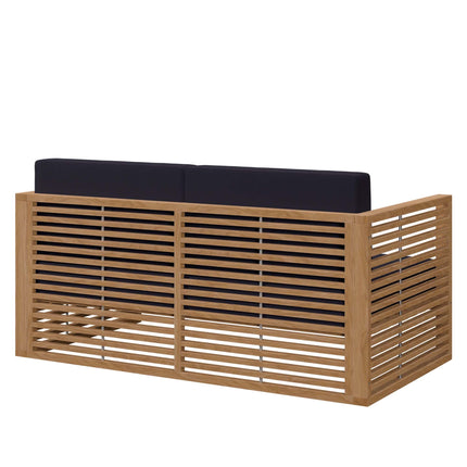 Modway EEI-5605 Carlsbad Teak Wood Outdoor Patio Loveseat Modway