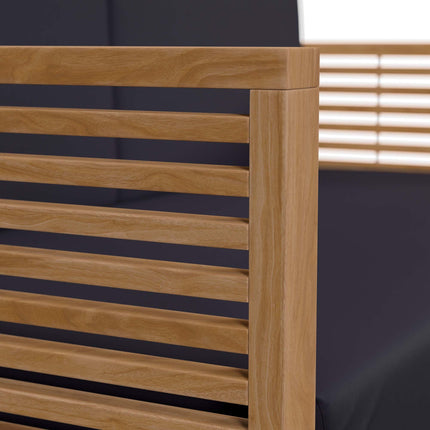 Modway EEI-5605 Carlsbad Teak Wood Outdoor Patio Loveseat Modway