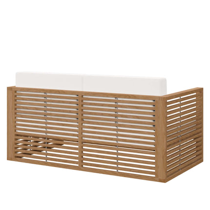 Modway EEI-5605 Carlsbad Teak Wood Outdoor Patio Loveseat Modway