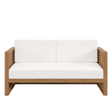 Modway EEI-5605 Carlsbad Teak Wood Outdoor Patio Loveseat Modway