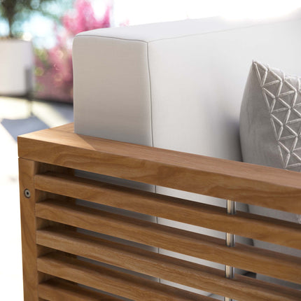 Modway EEI-5605 Carlsbad Teak Wood Outdoor Patio Loveseat Modway