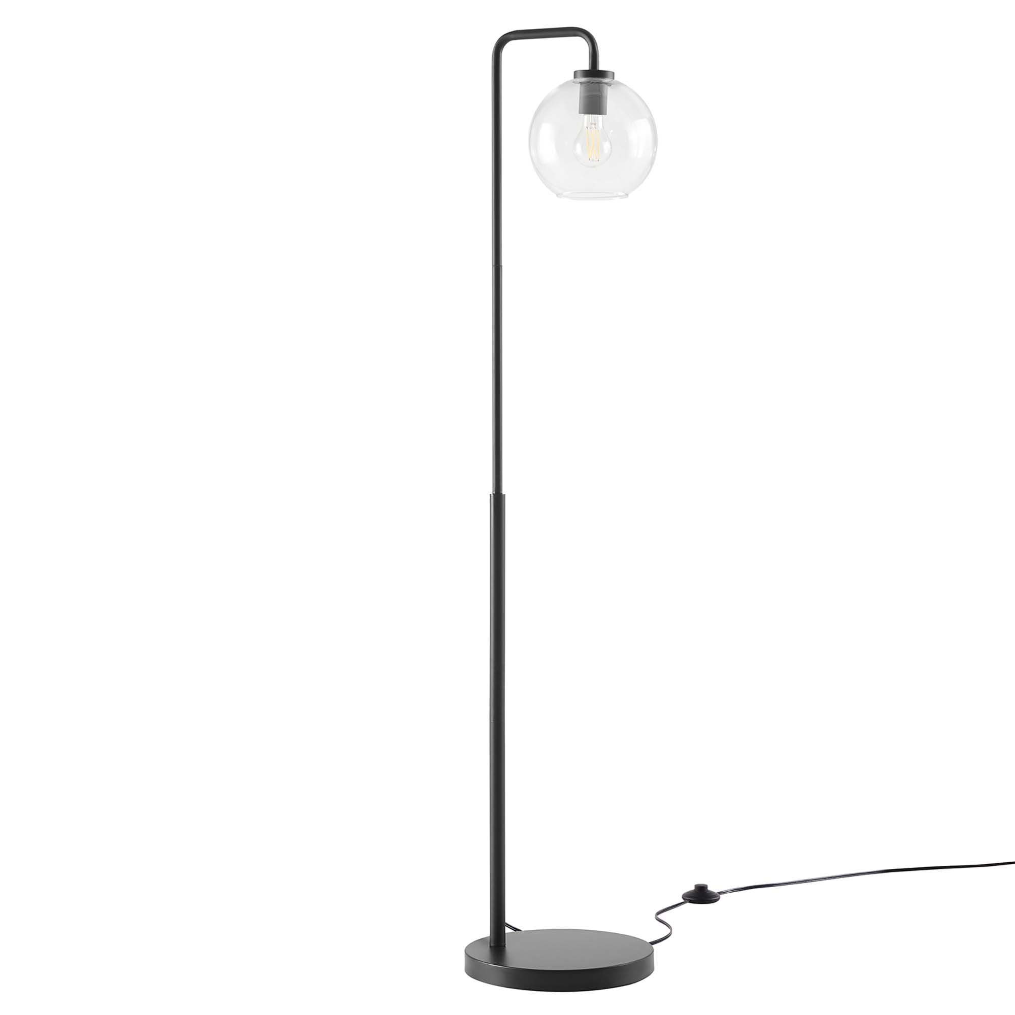 Modway EEI-5616 Silo Glass Globe Glass and Metal Floor Lamp
