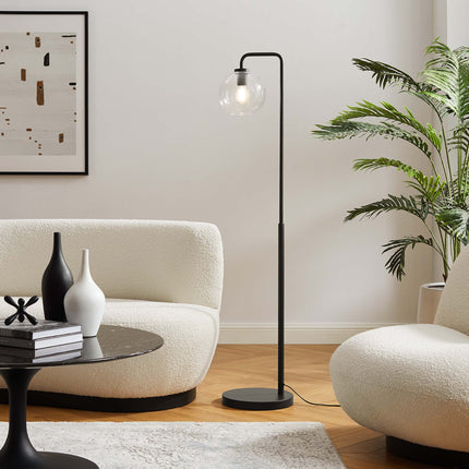 Modway EEI-5616 Silo Glass Globe Glass and Metal Floor Lamp - Plaza Home Decor