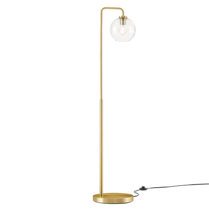Modway EEI-5616 Silo Glass Globe Glass and Metal Floor Lamp - Plaza Home Decor