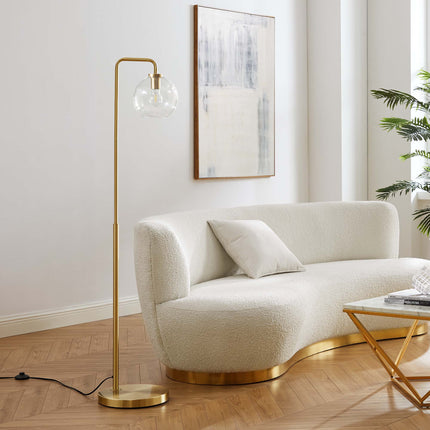 Modway EEI-5616 Silo Glass Globe Glass and Metal Floor Lamp - Plaza Home Decor
