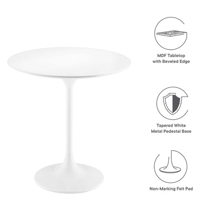 Modway EEI-5678 Lippa 20" Round Wood Side Table Modway