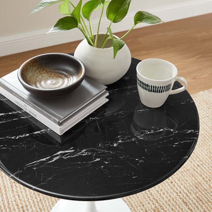 Modway EEI-5680 Lippa 20" Round Faux Marble Side Table Modway
