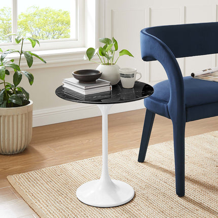 Modway EEI-5680 Lippa 20" Round Faux Marble Side Table Modway