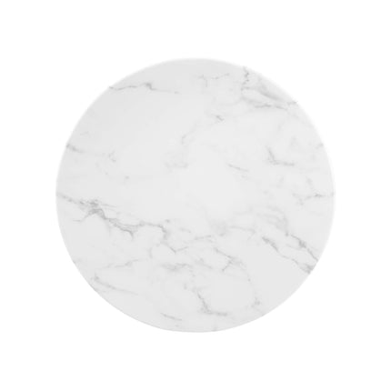 Modway EEI-5680 Lippa 20" Round Faux Marble Side Table Modway