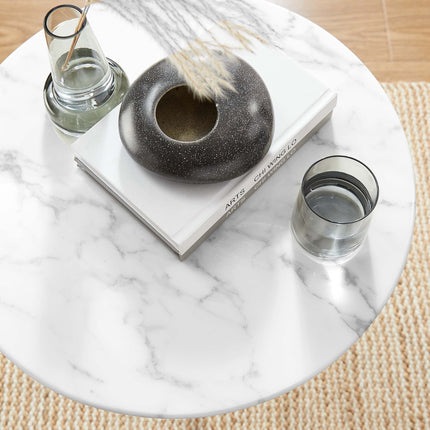 Modway EEI-5680 Lippa 20" Round Faux Marble Side Table Modway