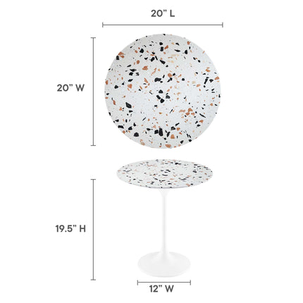 Modway EEI-5682 Lippa 20" Round Terrazzo Side Table Modway